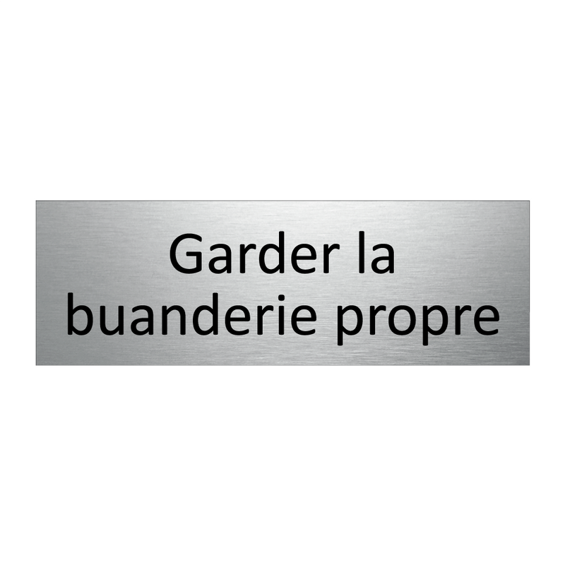 Garder la buanderie propre