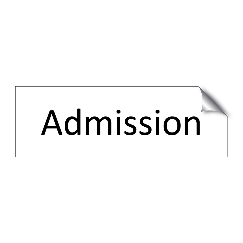 Admission & Admission & Admission