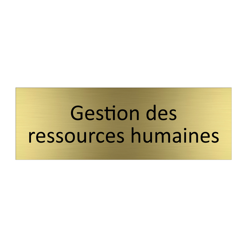 Gestion des ressources humaines