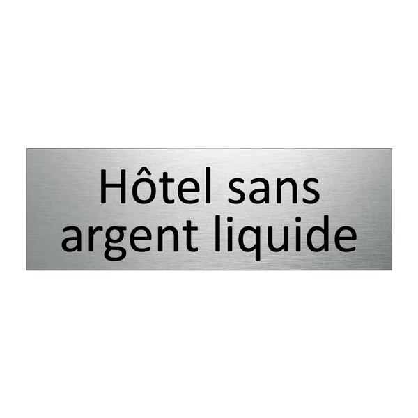 Hôtel sans argent liquide