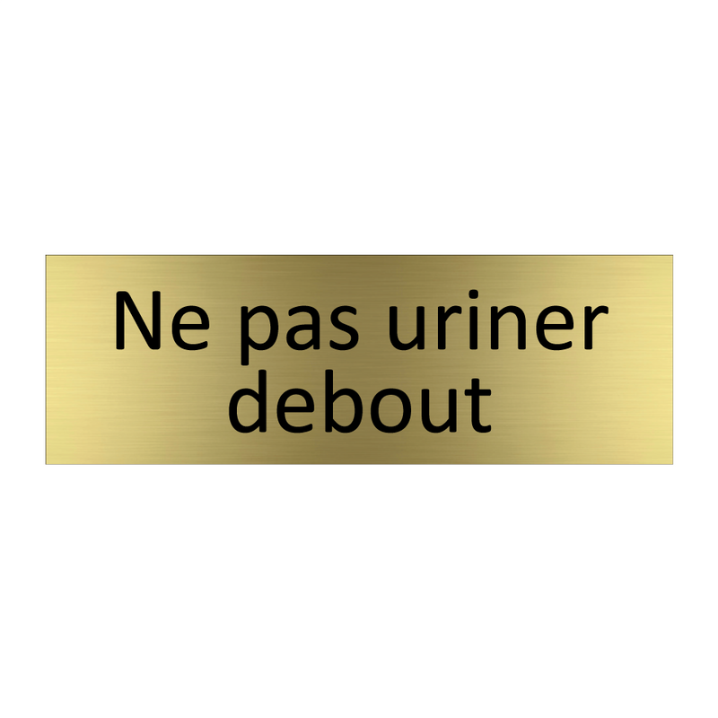 Ne pas uriner debout