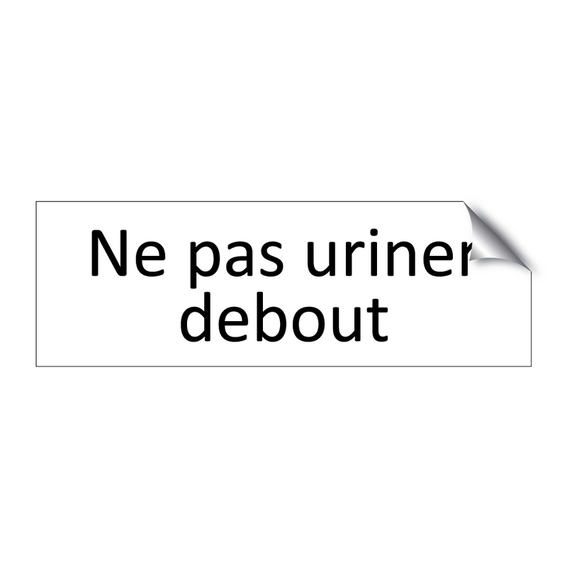 Ne pas uriner debout