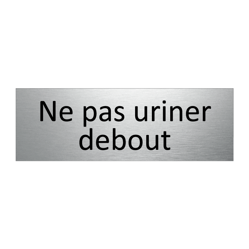 Ne pas uriner debout