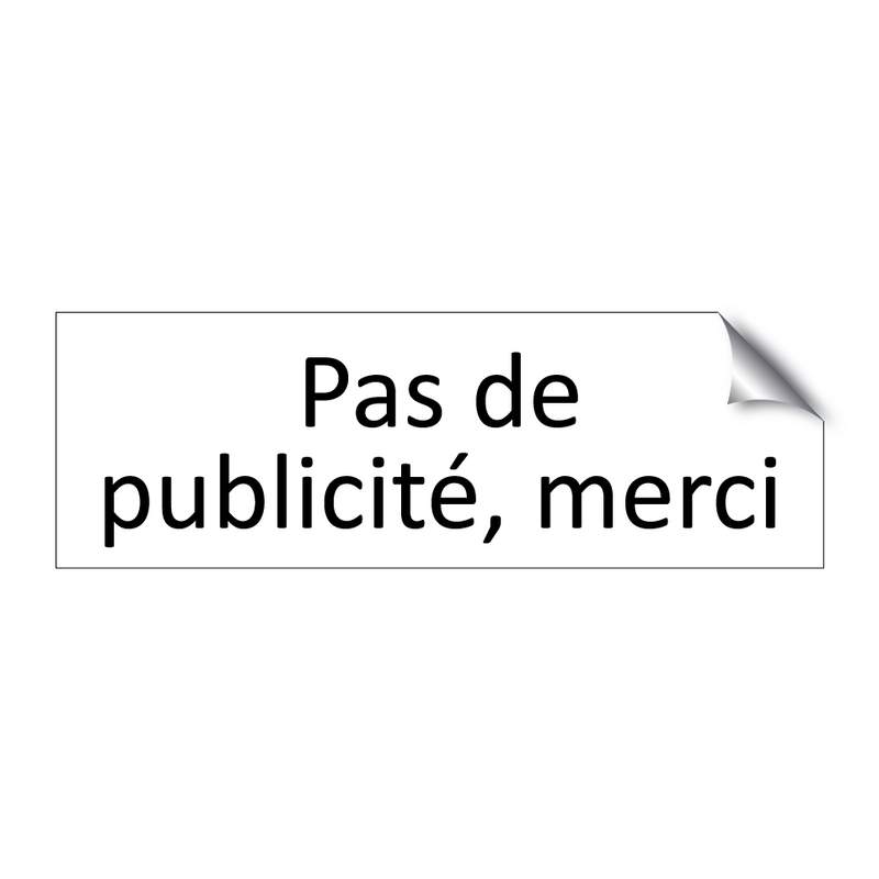 Pas de publicité, merci