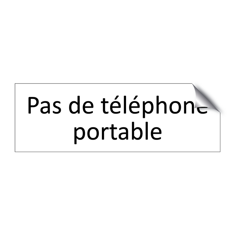 Pas de téléphone portable