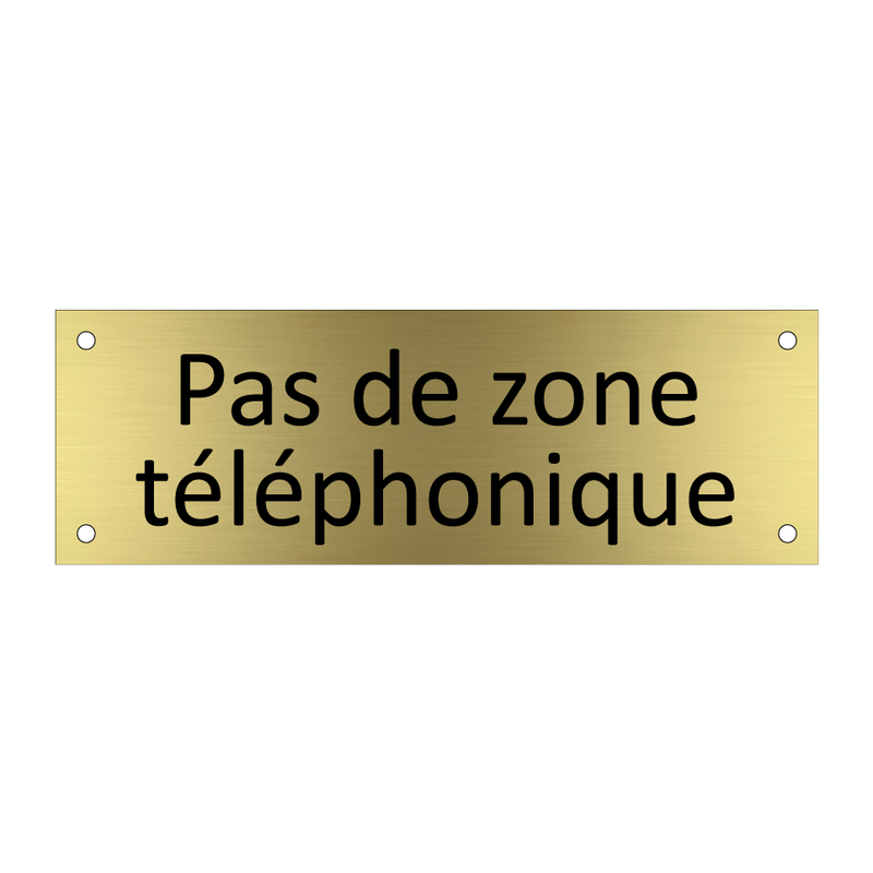 Pas de zone téléphonique