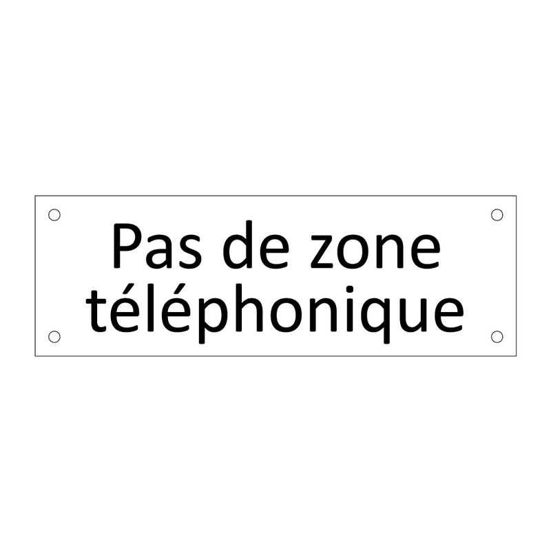 Pas de zone téléphonique