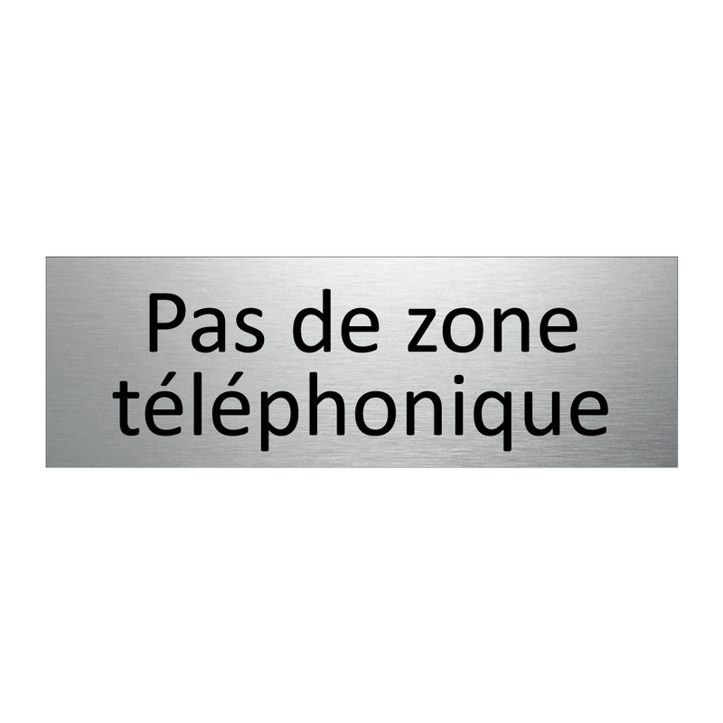 Pas de zone téléphonique