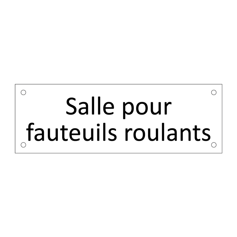 Salle pour fauteuils roulants