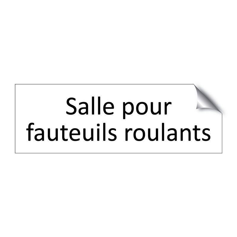 Salle pour fauteuils roulants