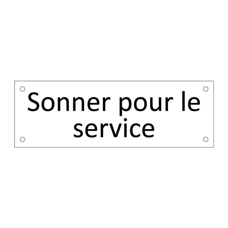 Sonner pour le service