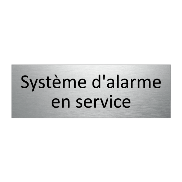 Système d'alarme en service