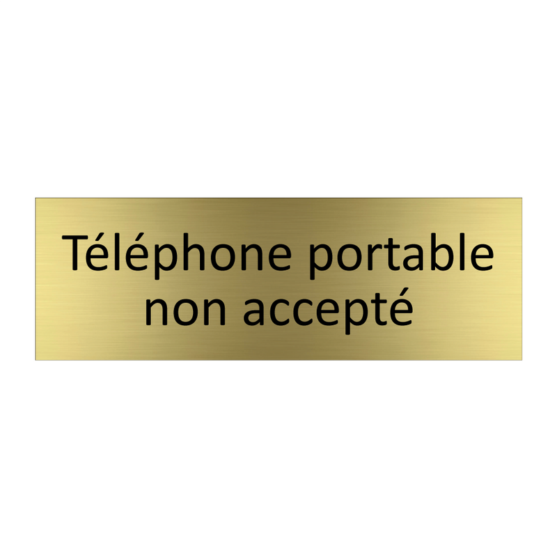 Téléphone portable non accepté