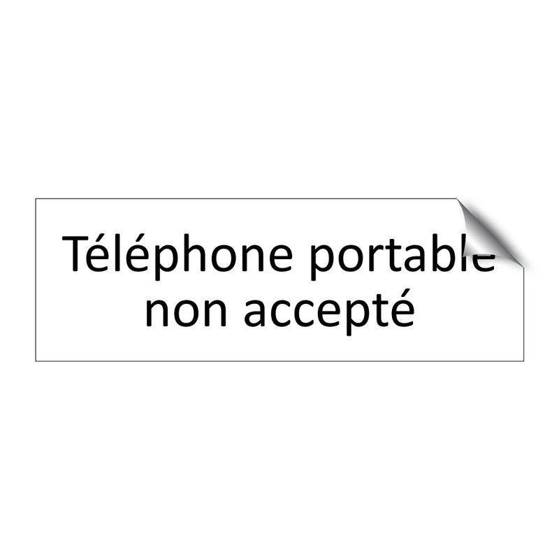 Téléphone portable non accepté