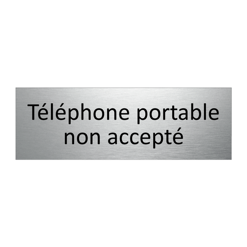 Téléphone portable non accepté