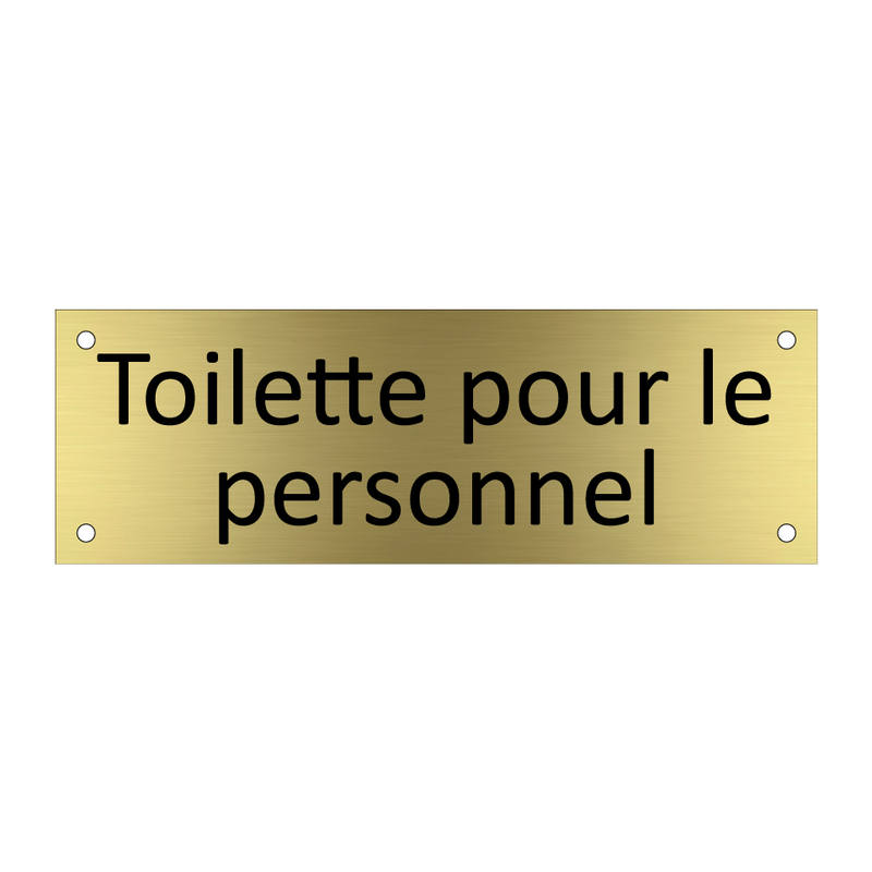 Toilette pour le personnel