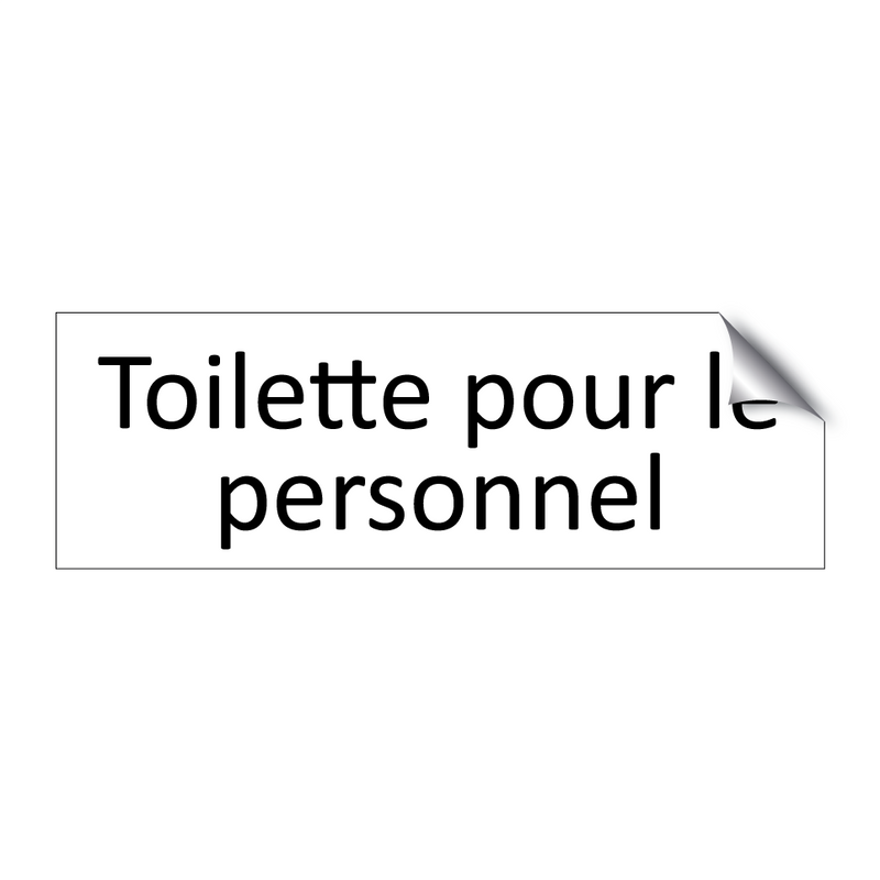 Toilette pour le personnel