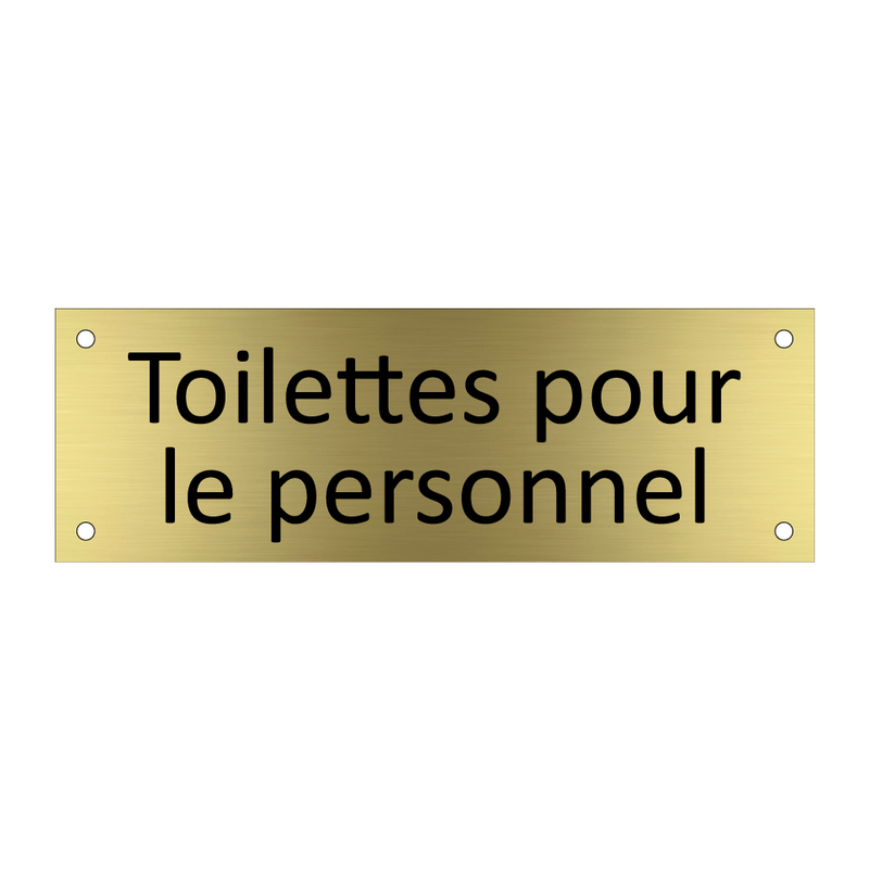 Toilettes pour le personnel