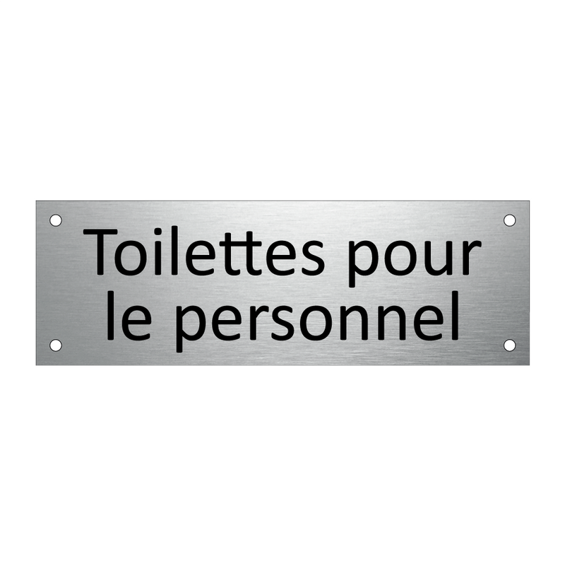 Toilettes pour le personnel