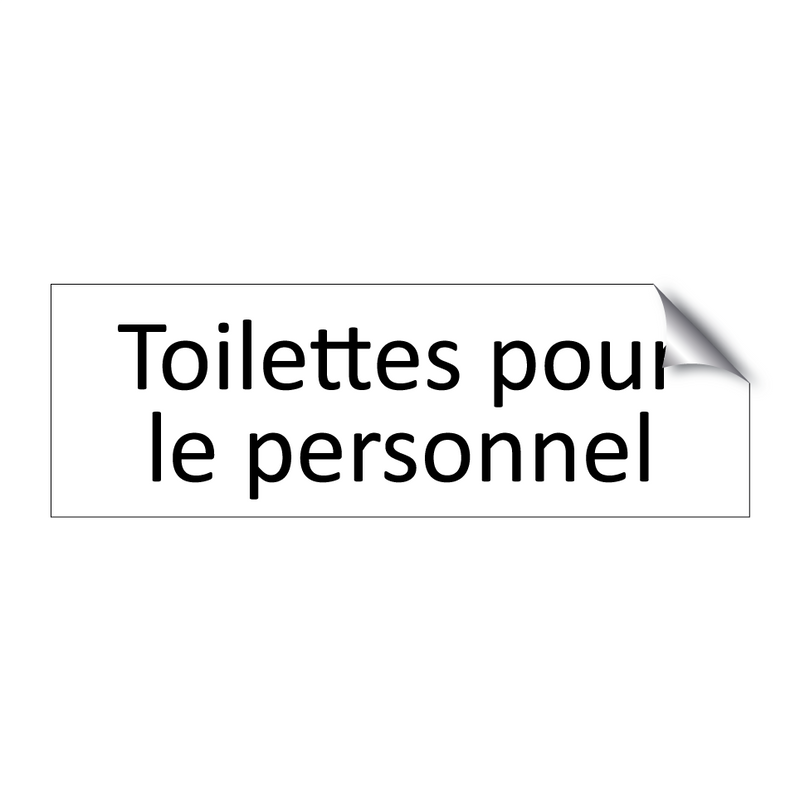 Toilettes pour le personnel