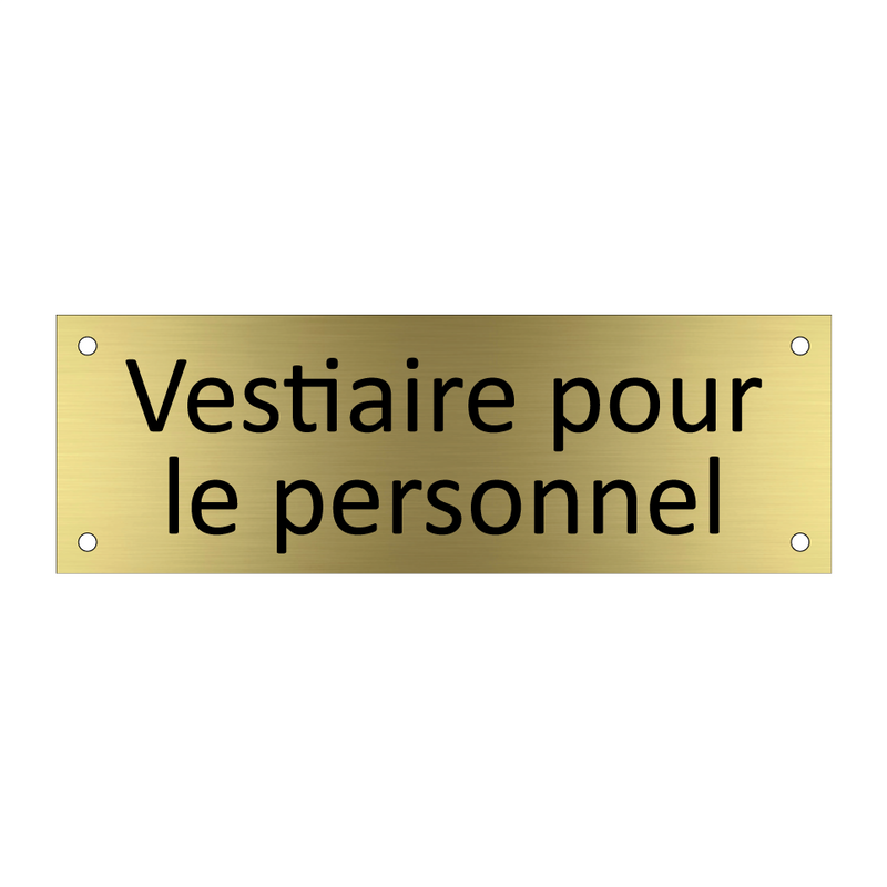 Vestiaire pour le personnel