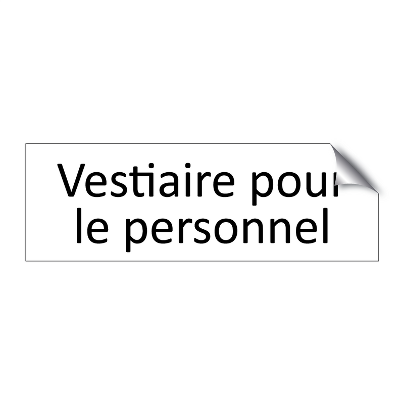 Vestiaire pour le personnel