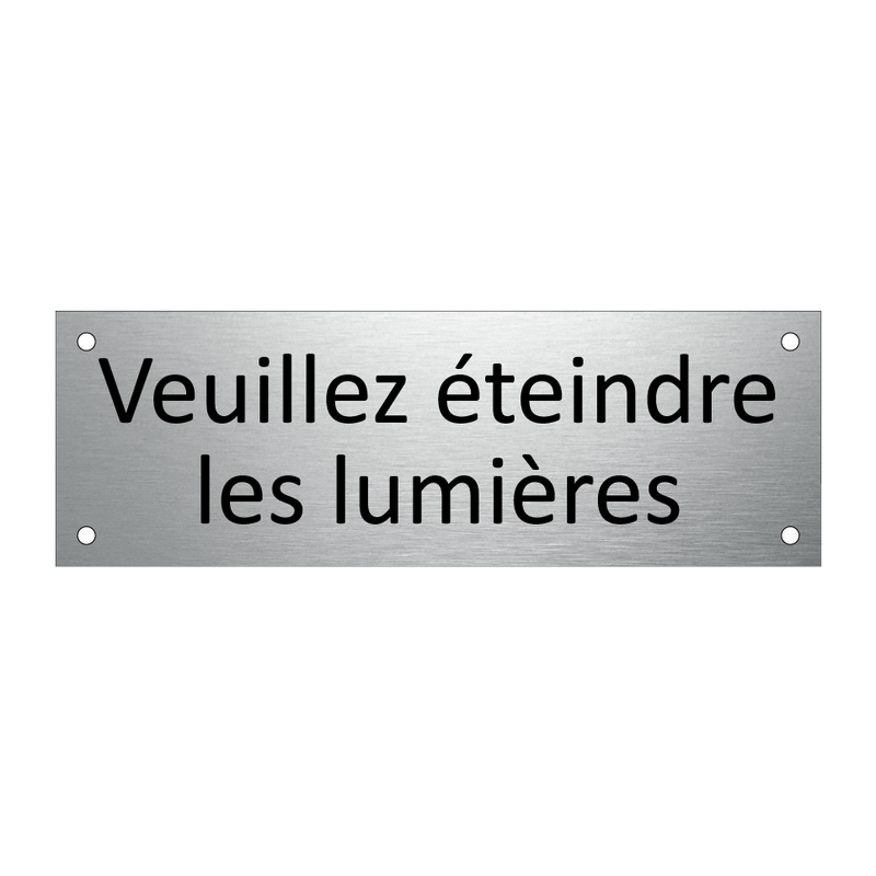 Veuillez éteindre les lumières