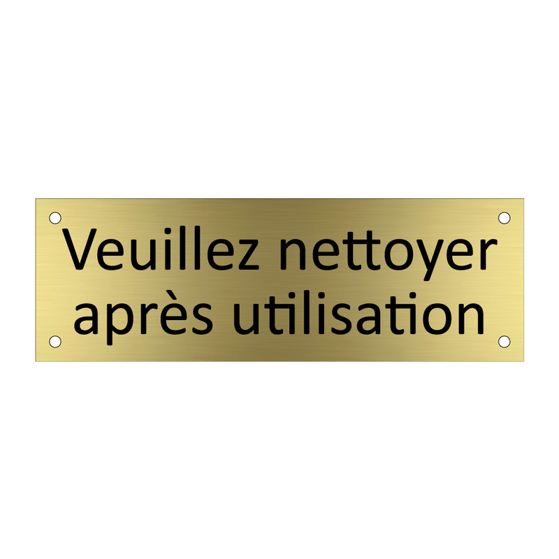 Veuillez nettoyer après utilisation