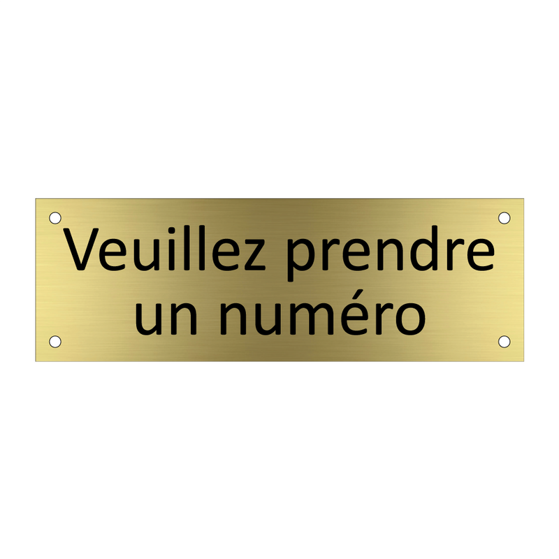 Veuillez prendre un numéro