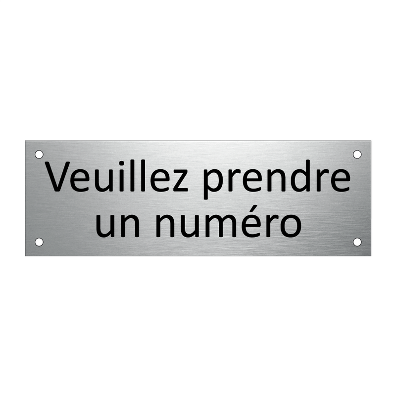 Veuillez prendre un numéro