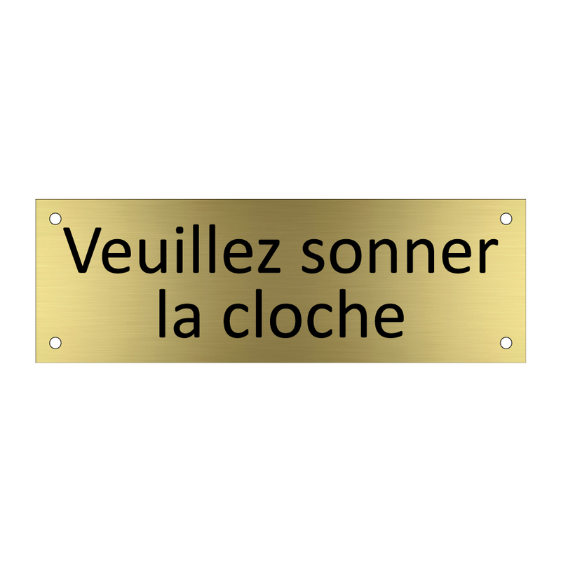 Veuillez sonner la cloche