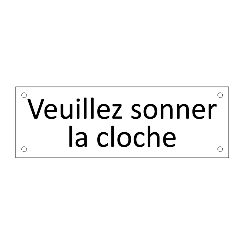 Veuillez sonner la cloche