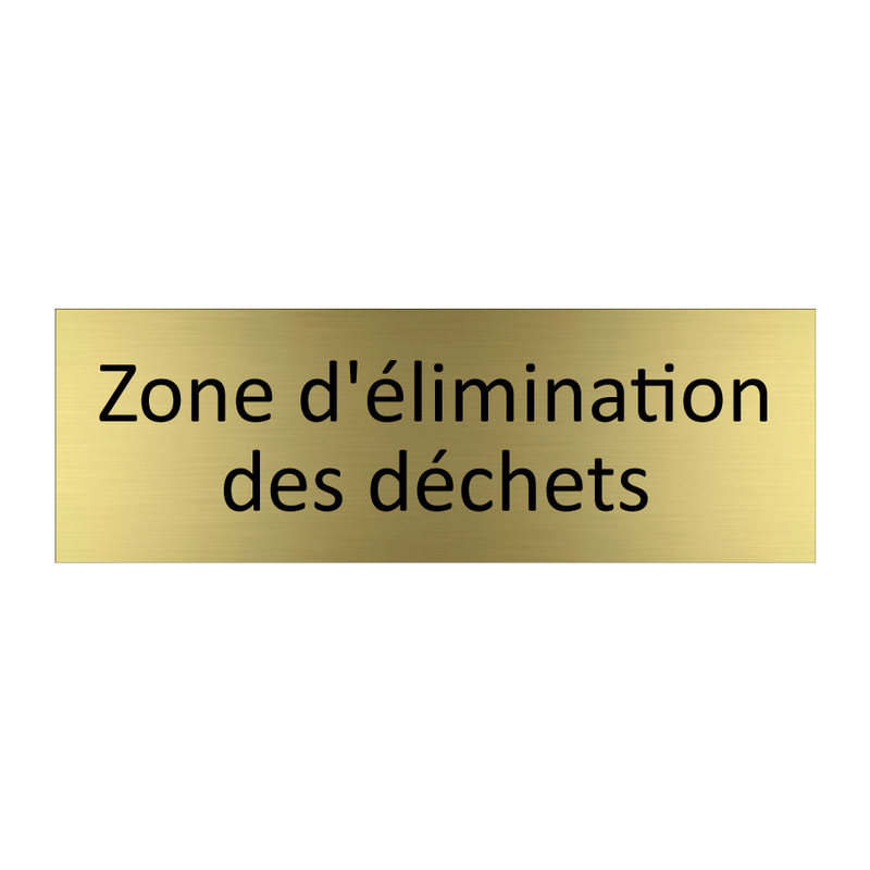 Zone d'élimination des déchets