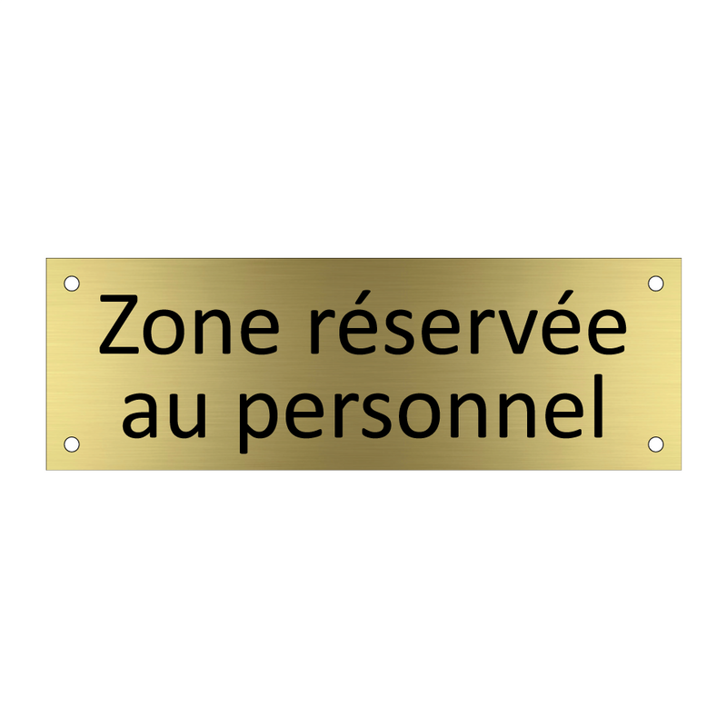 Zone réservée au personnel