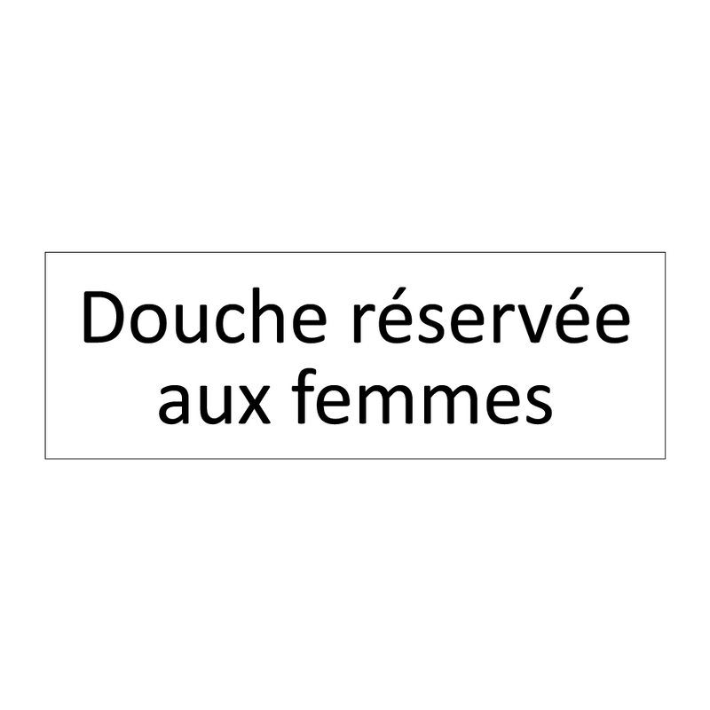 Douche réservée aux femmes