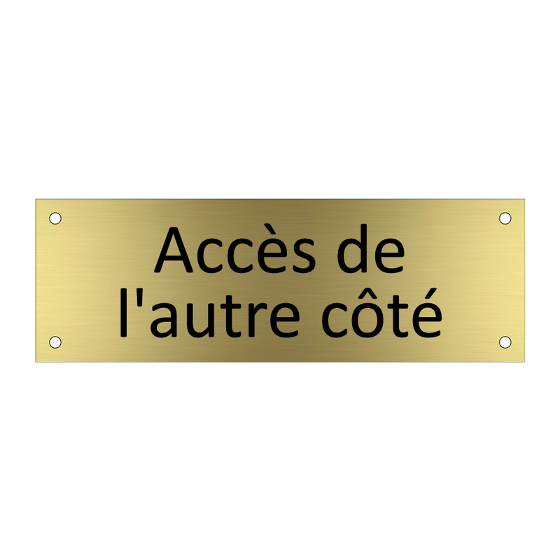 Accès de l'autre côté