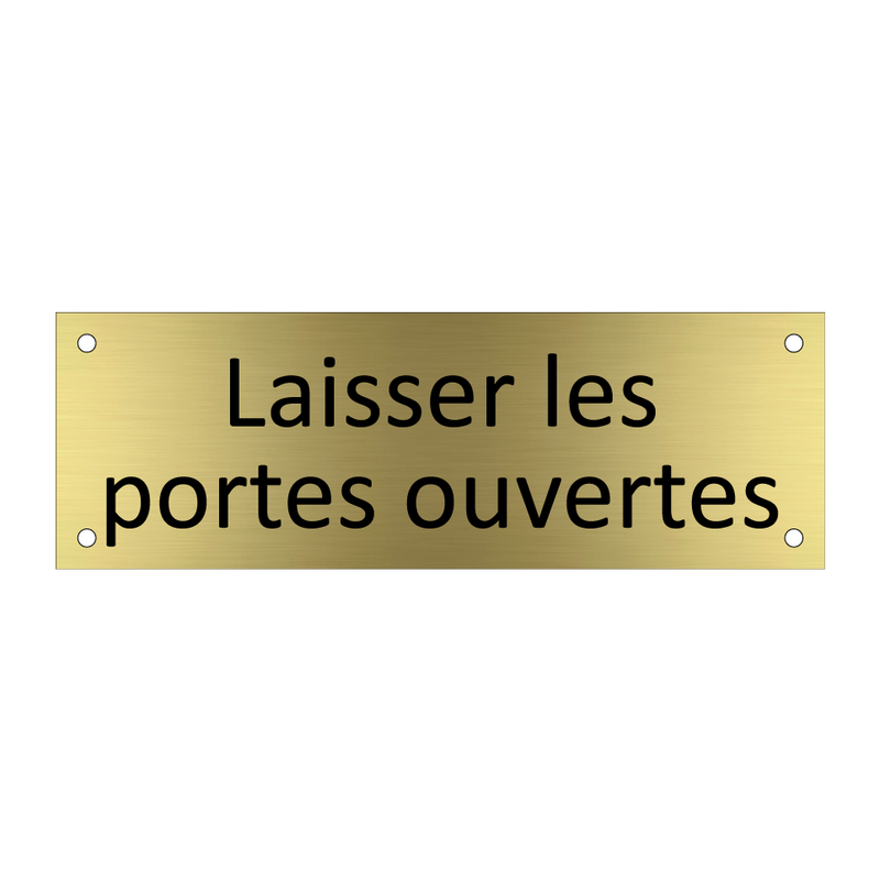 Laisser les portes ouvertes