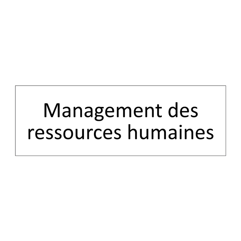 Management des ressources humaines