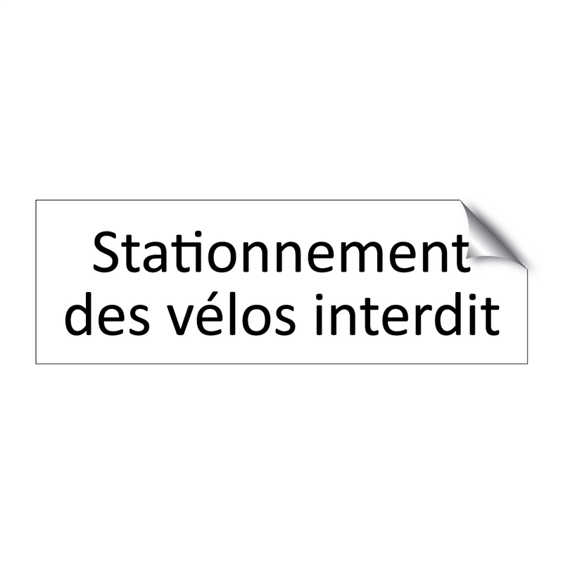 Stationnement des vélos interdit