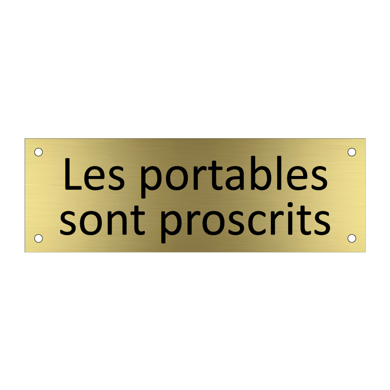 Les portables sont proscrits