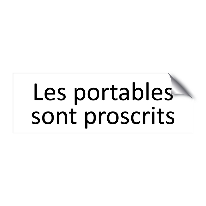 Les portables sont proscrits