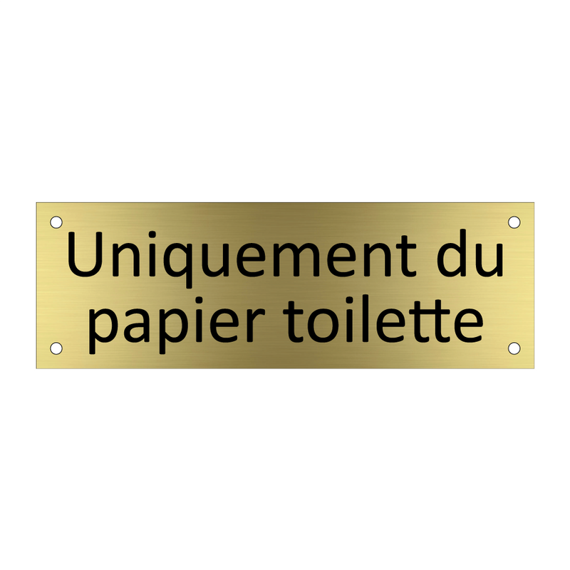 Uniquement du papier toilette