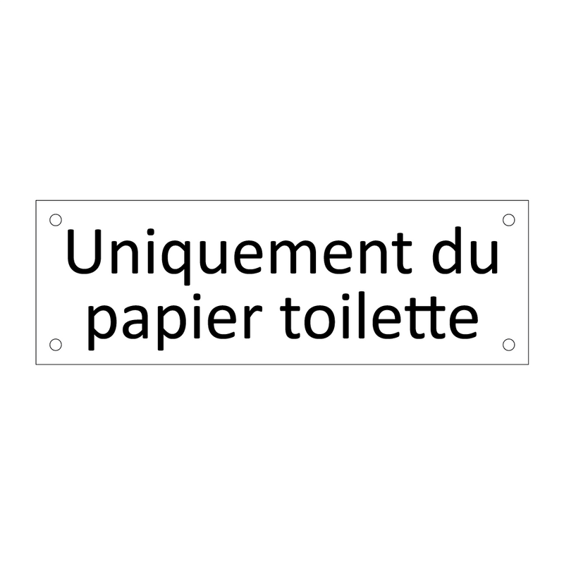 Uniquement du papier toilette