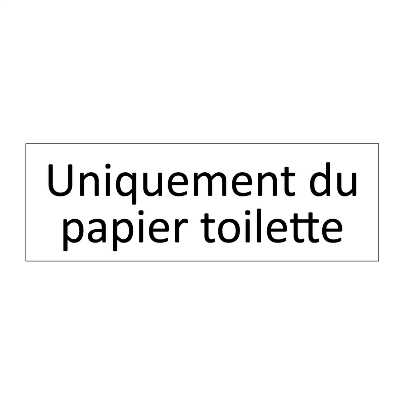 Uniquement du papier toilette