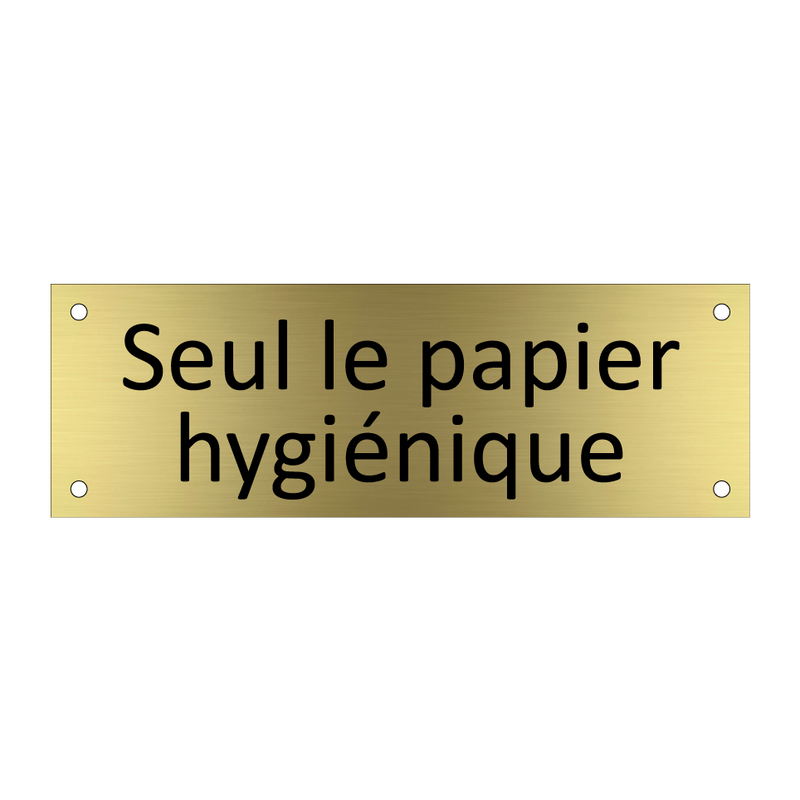 Seul le papier hygiénique