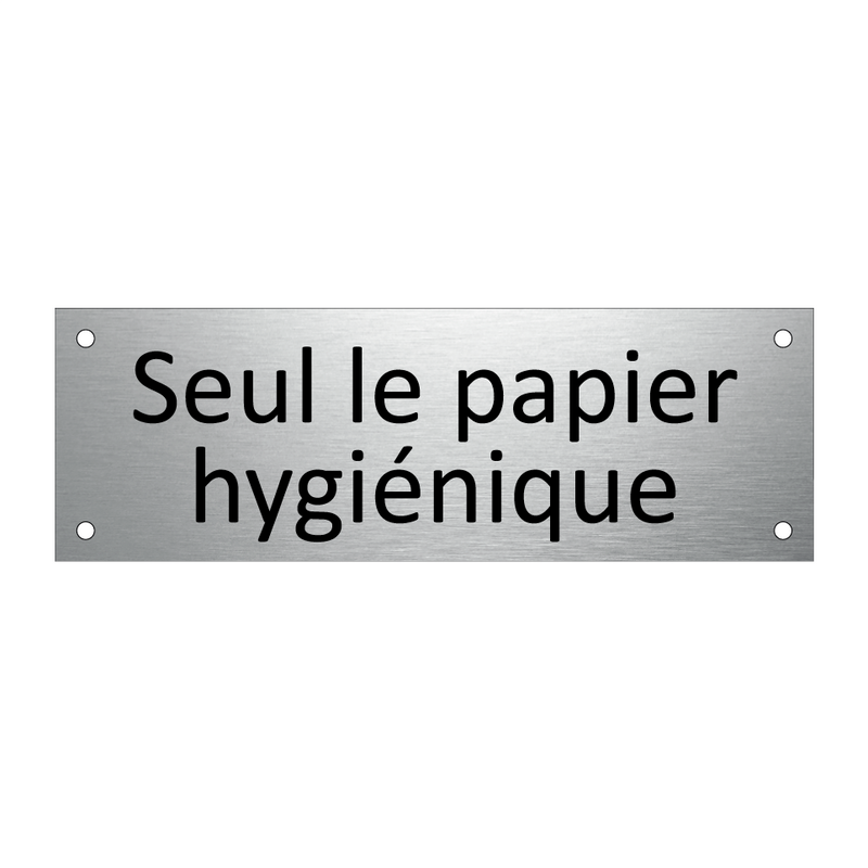 Seul le papier hygiénique