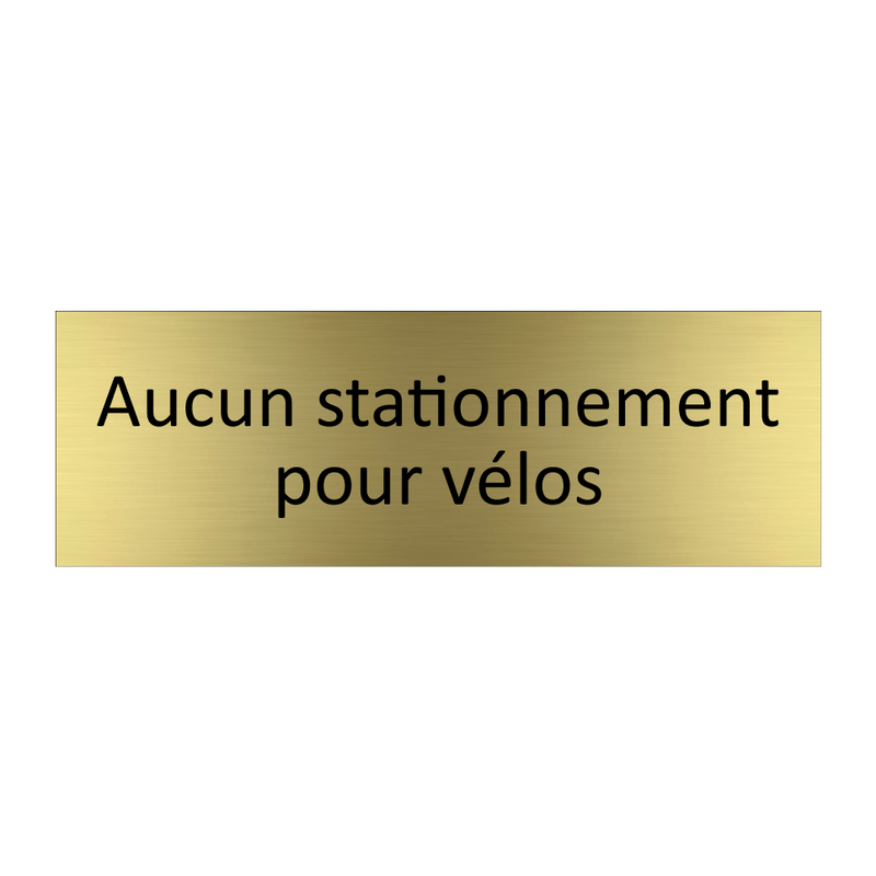 Aucun stationnement pour vélos