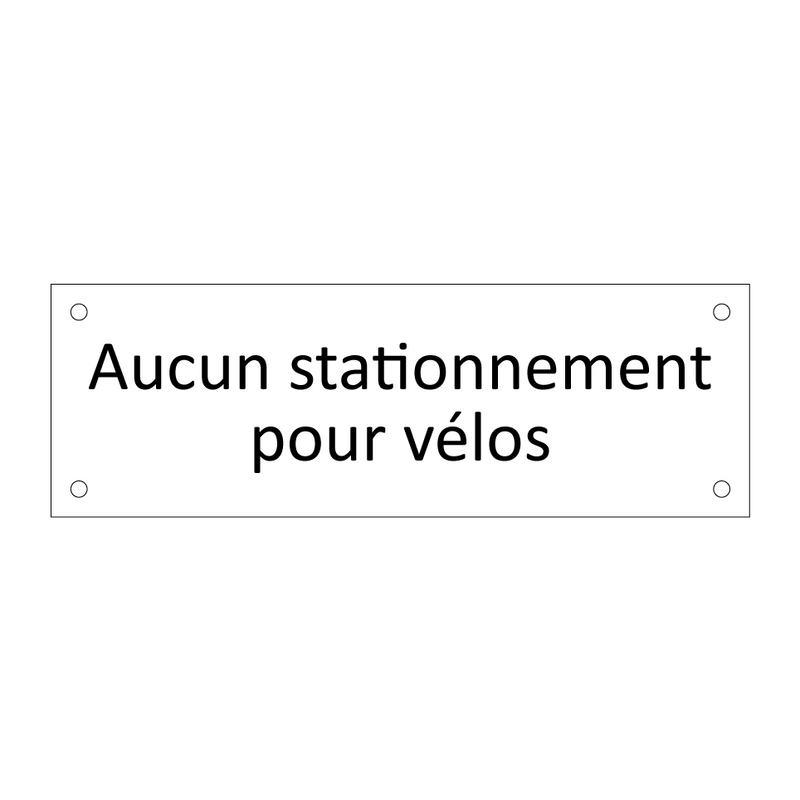 Aucun stationnement pour vélos