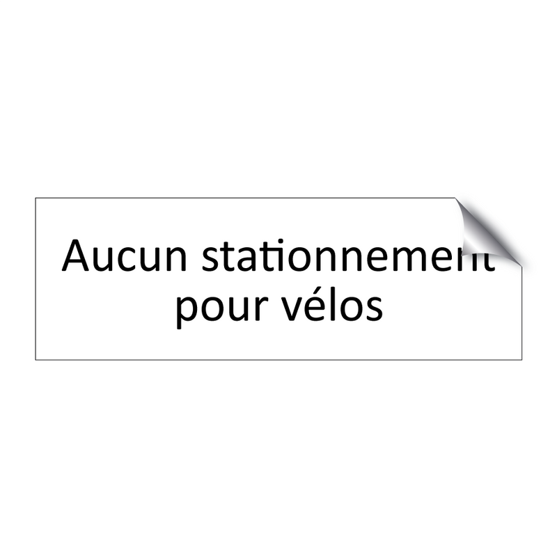 Aucun stationnement pour vélos