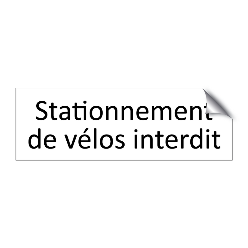 Stationnement de vélos interdit